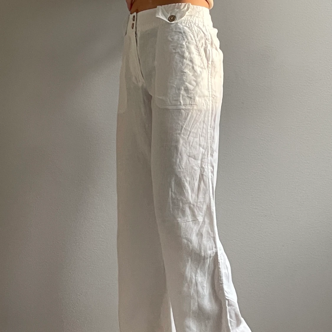 Vita linnebyxor  - 90