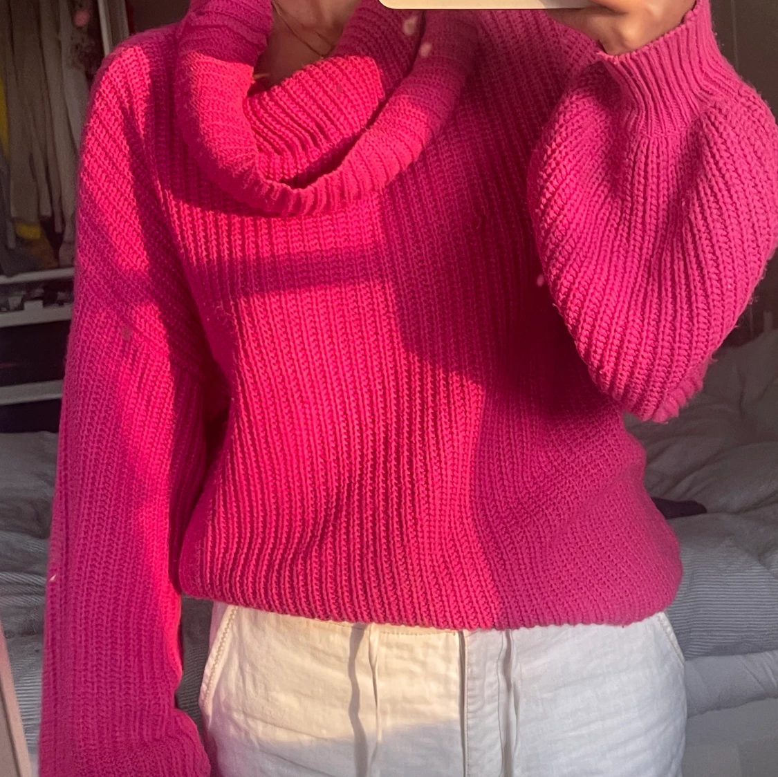 Oversized stickad tröja - 90