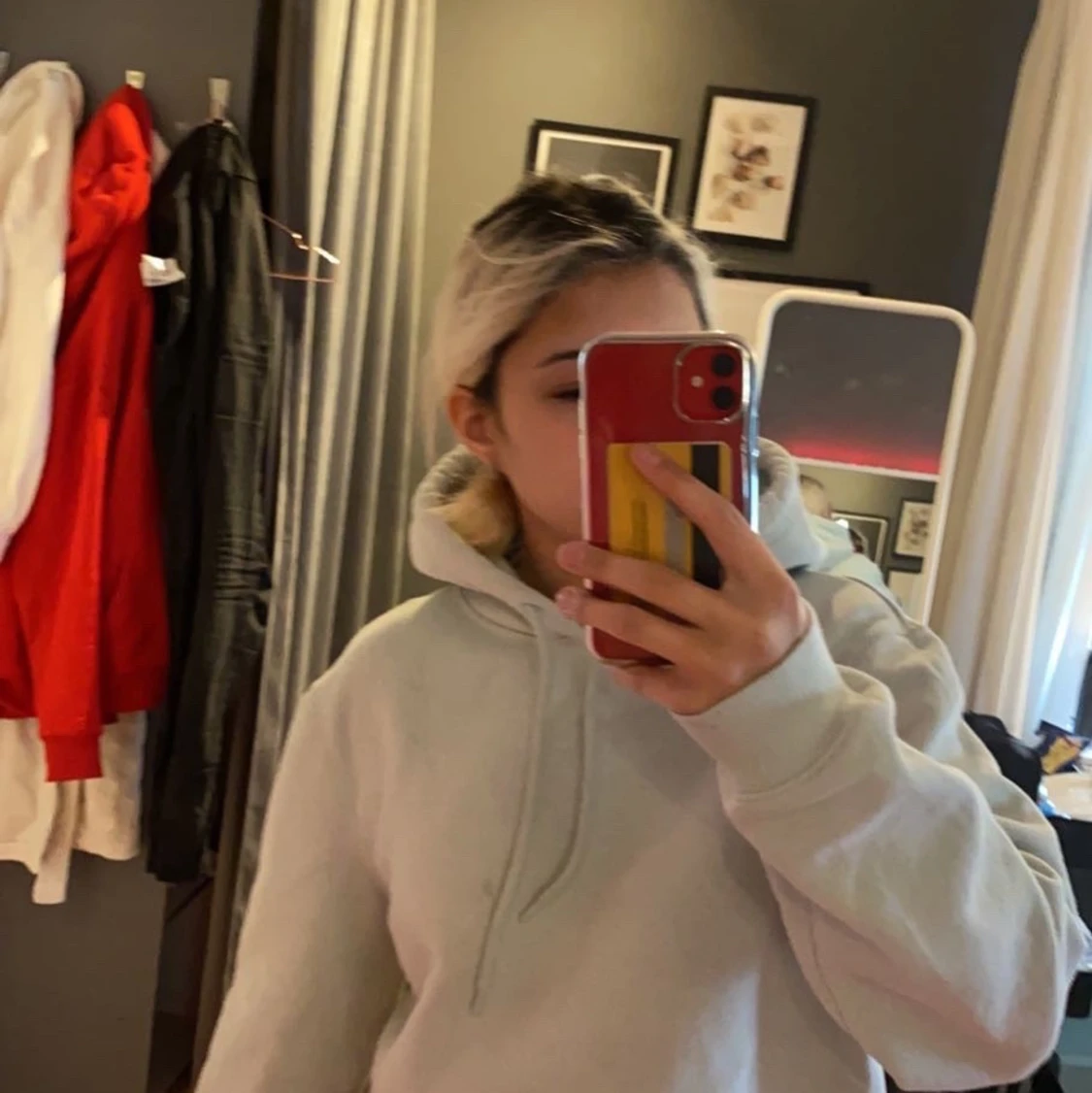 ljus grön hoodie  - 90