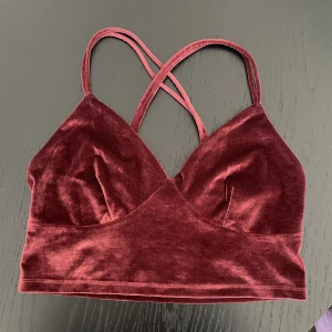 Sammet topp - Sammet topp som är använd vid ett tillfälle, den är krossad i ryggen och croppad!