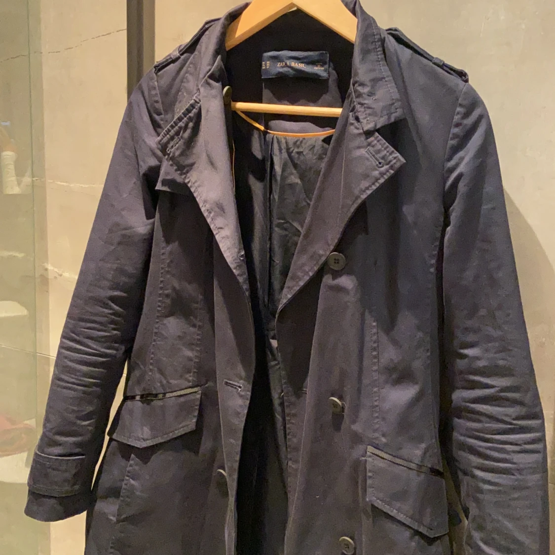 Mörk blå Zara jacka jacka/ kort kappa - 90