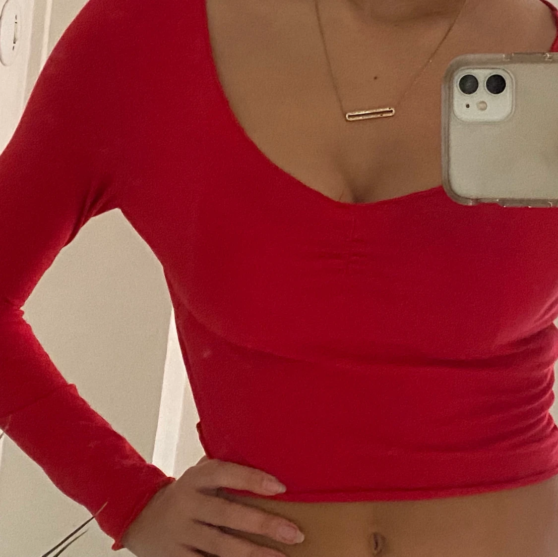 röd långärmad - 90