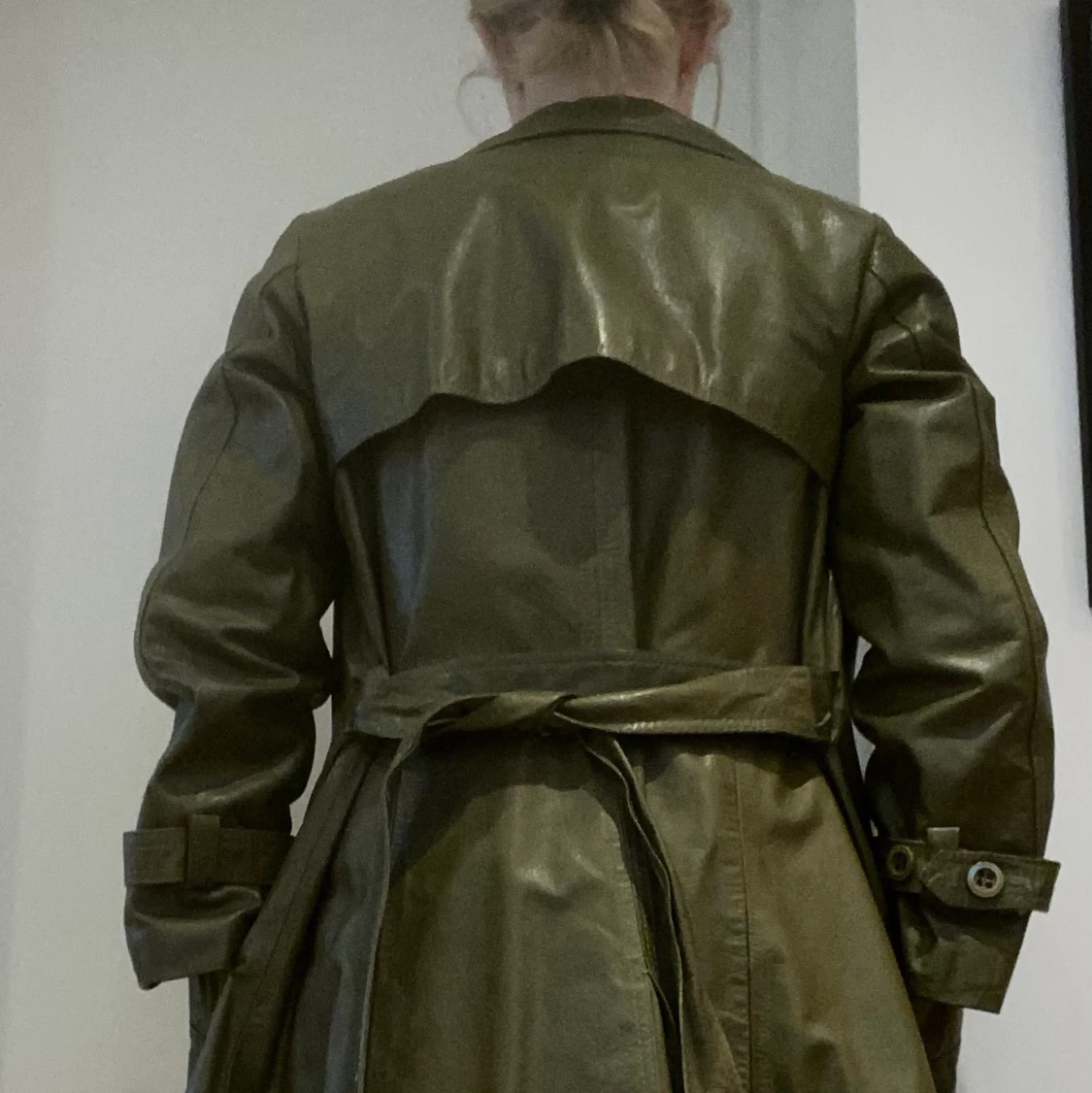 Vintage grön läderjacka!  - 90