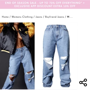 Jeans - Loose/straightleg jeans med hål