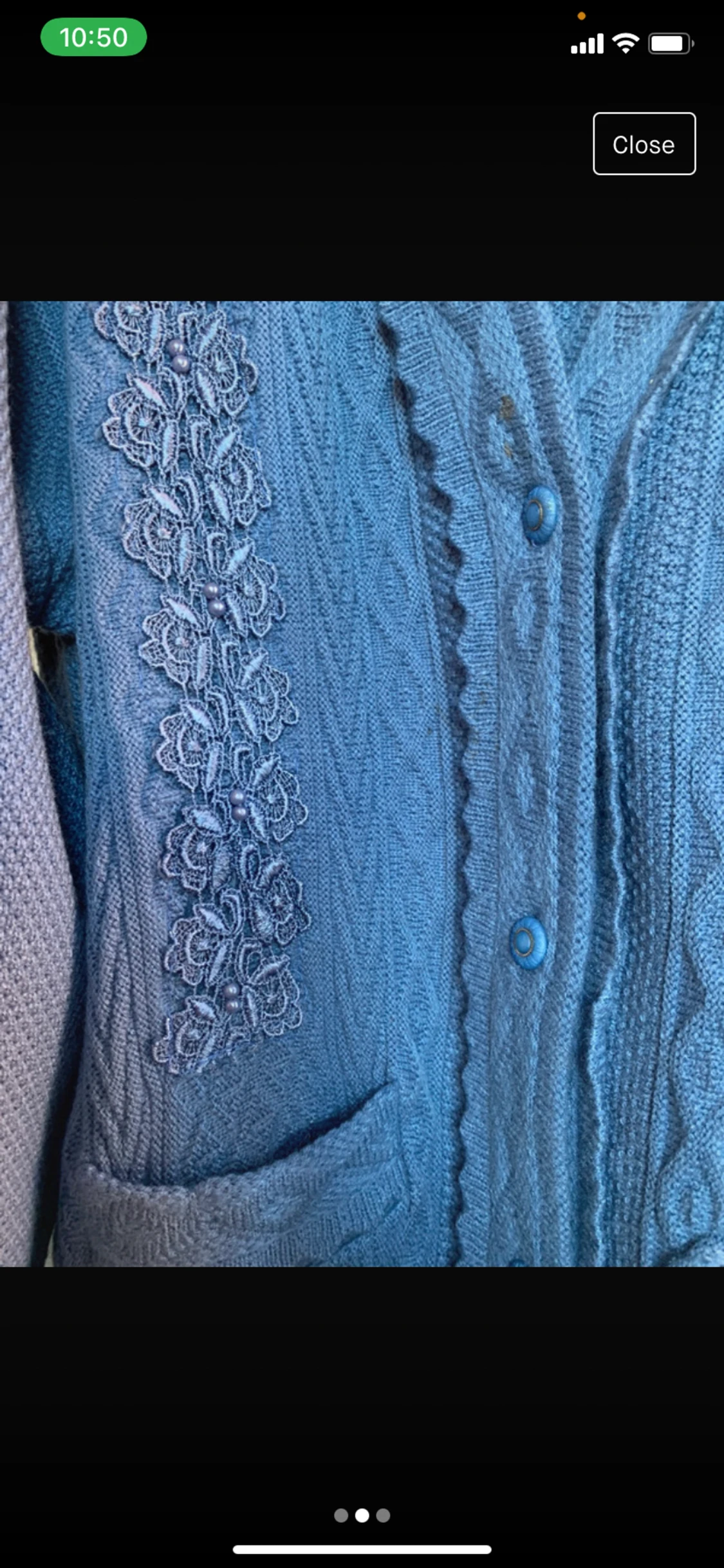 Blå vintage kofta - 90