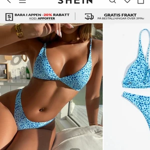 Ljusblå bikiniunderdel - Super söt bikiniunderdel från Shein. Settet kostar 109kr men säljer bara underdelen då den var för stor. Underdelen är i storlek XS men för stor för mig som alltid har XS o skulle därför säga den är i S kanske M tillomed. Jättebra material❤️