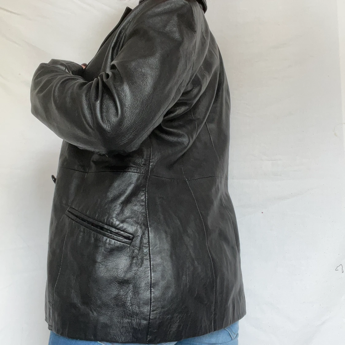 Svart Skinnkavaj - 91