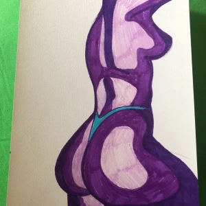 Kvinnokropp💜 - Kvinnokropp som jag ritat i lila nyanser🥰