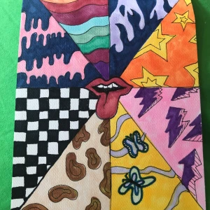 Trippy poster🐸💖 - En ”Trippy” målning som du tex kan rama in :)