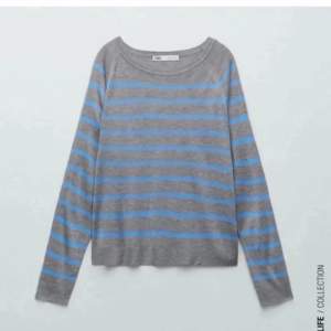 Hej! En blå-grå randig populär tröja från Zara, billigt pris pga några defekter men det märks inte av så mycket ❤️❤️ Storlek S/28 