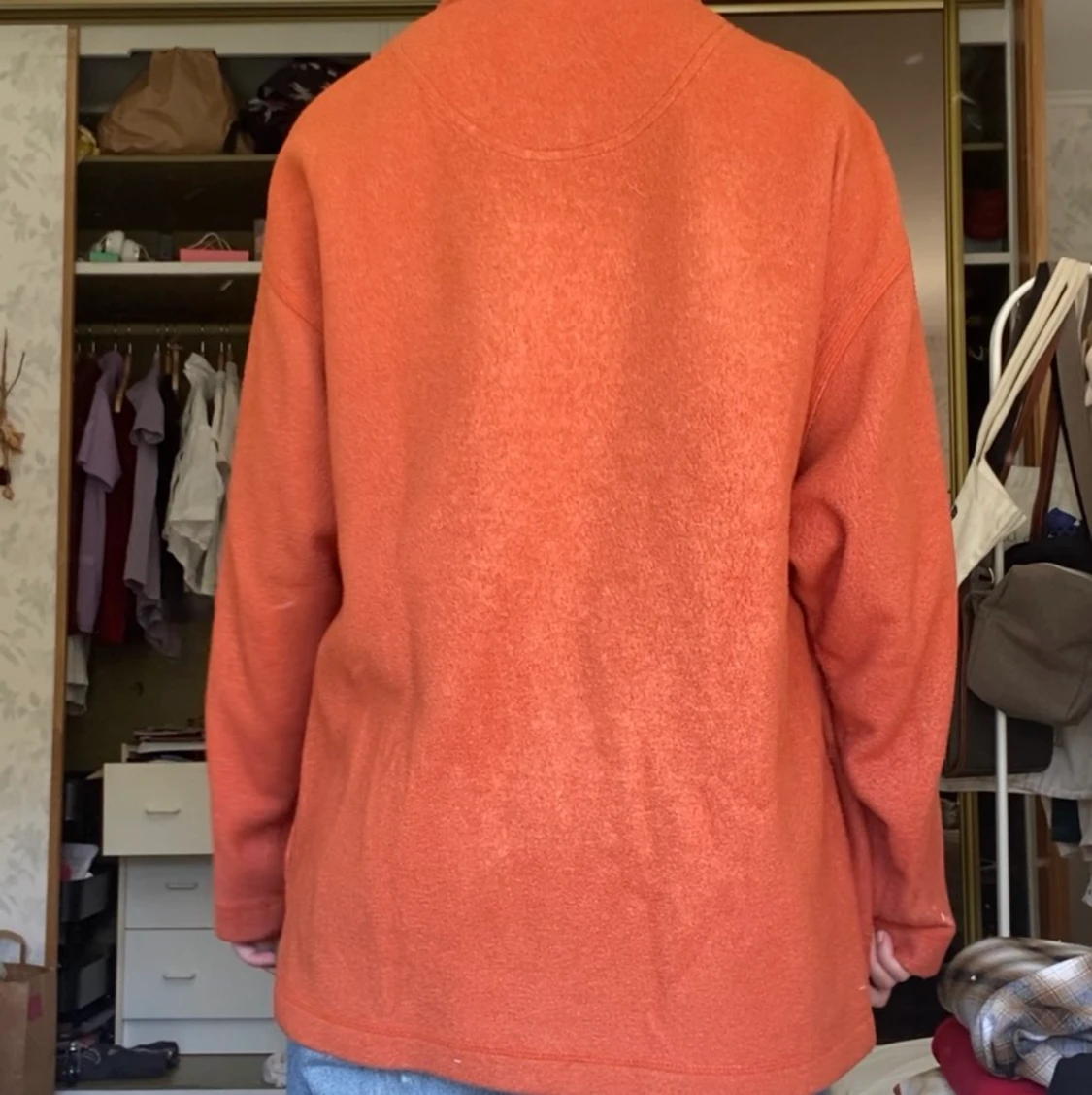 Orange fliströja - 90