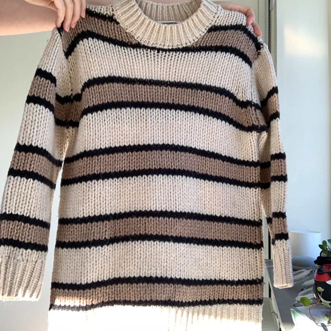 oversized stickad tröja - 90