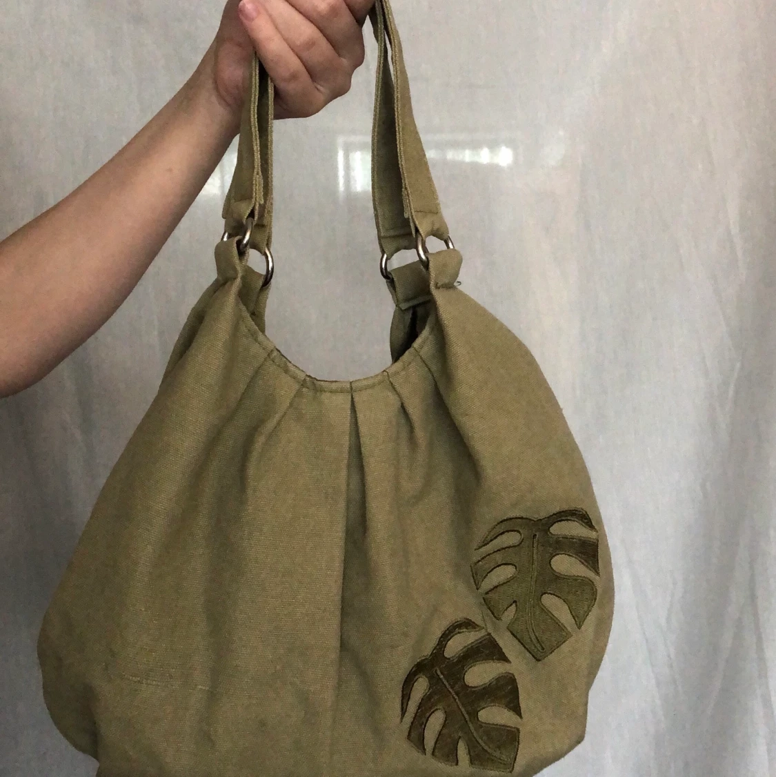 Handväska grön monstera  - 91