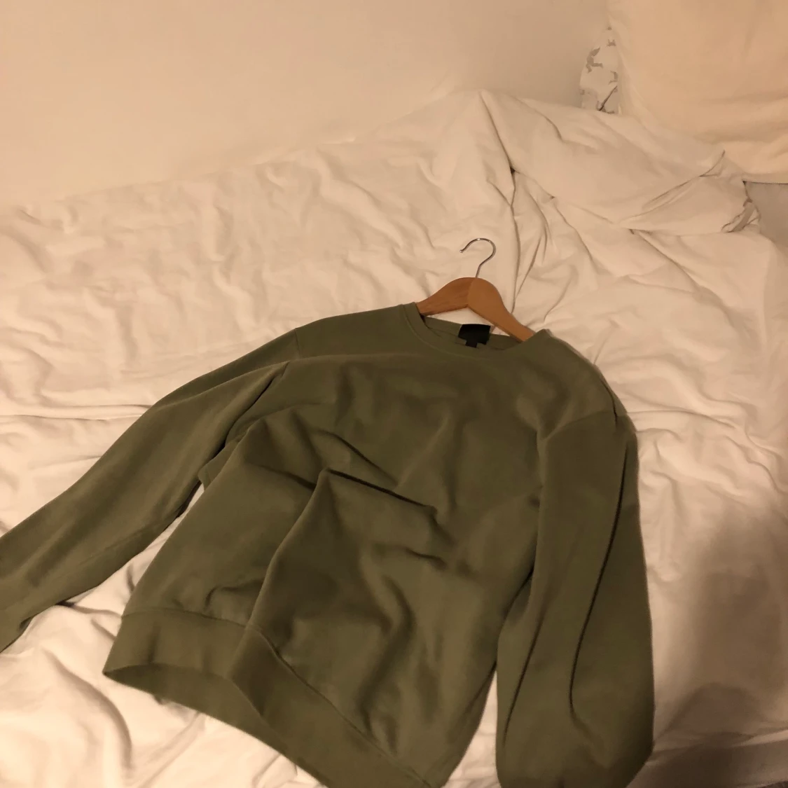 Basic grön sweatshirt