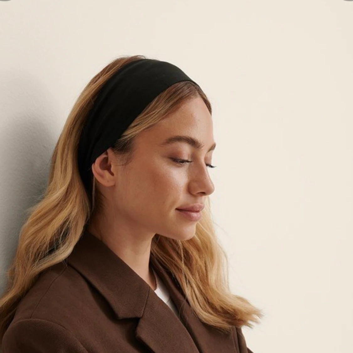 svart Jersey-hårband - 90