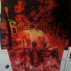 svincool billie eilish t-shirt - världens coolaste t-shirt från bershka's collab med billie eilish, skitcoolt tryck med "billie eilish" över, ingen syn på tidigare användning.