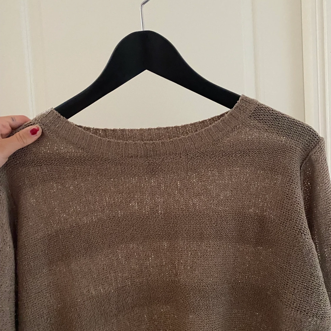 långärmad stickad tröja, lipolipo, strl M - 91