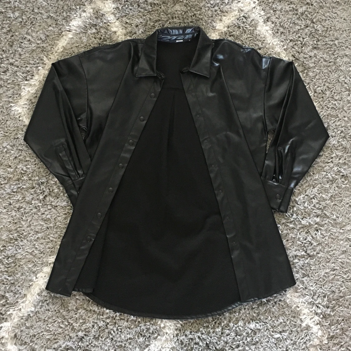 Faux Leather Blazer - 90