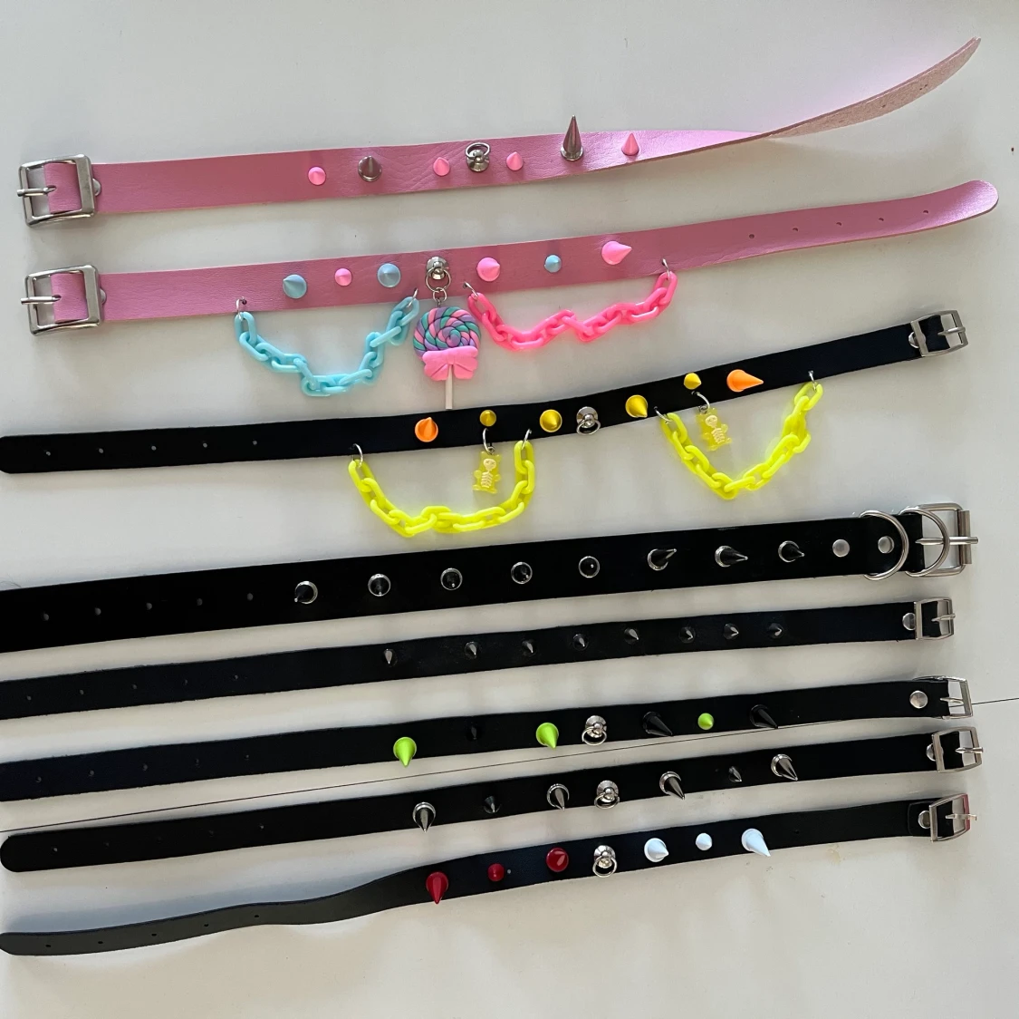 8 st chokers jag tillverkat