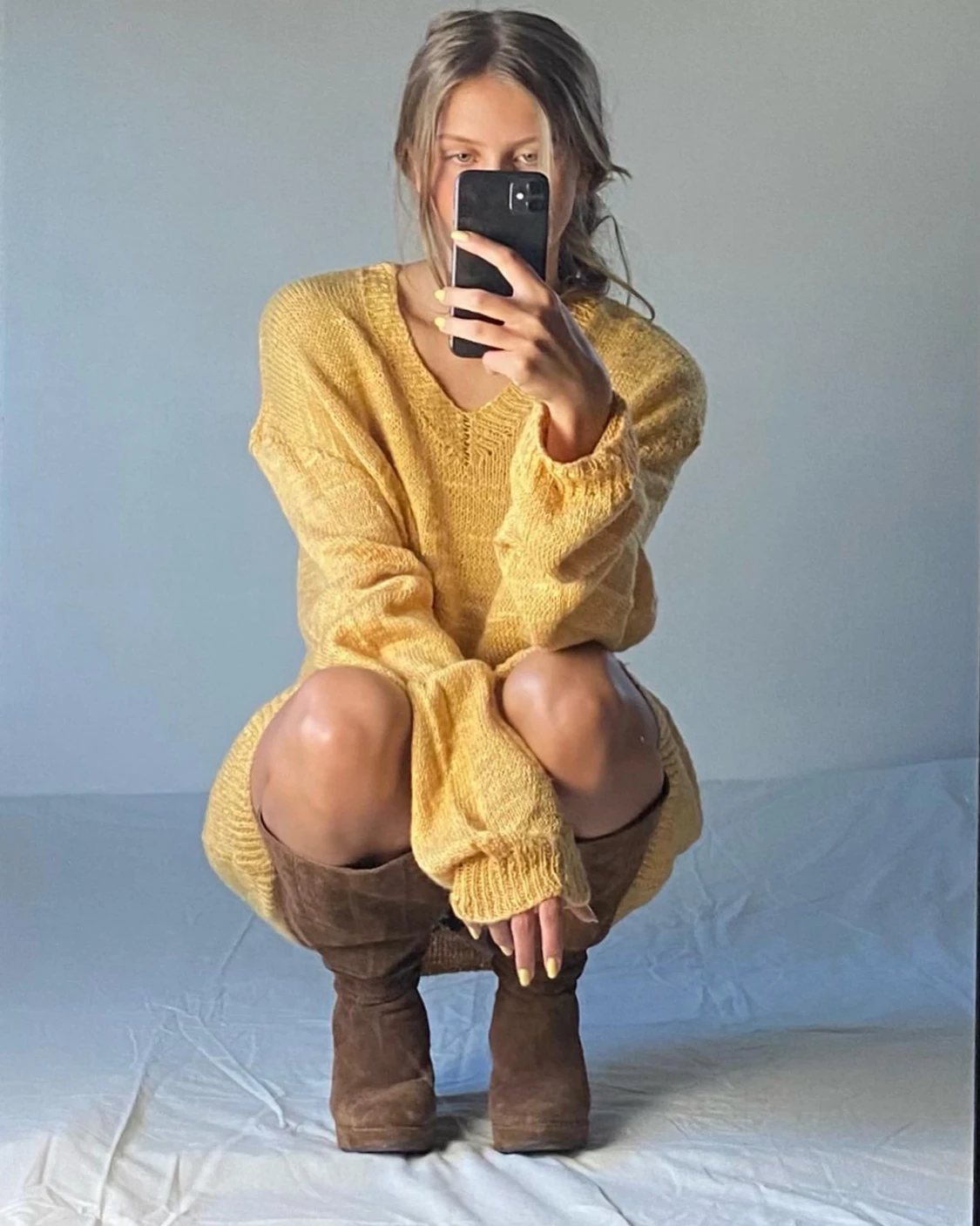 Stickad tröja/klänning