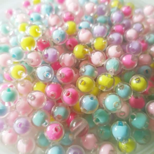 100 PACK Akrylpärlor + Armbandstråd  - 100 PACK Akrylpärlor 7mm + Armbandstråd. Skickas med gratis frakt. Skicka meddelande