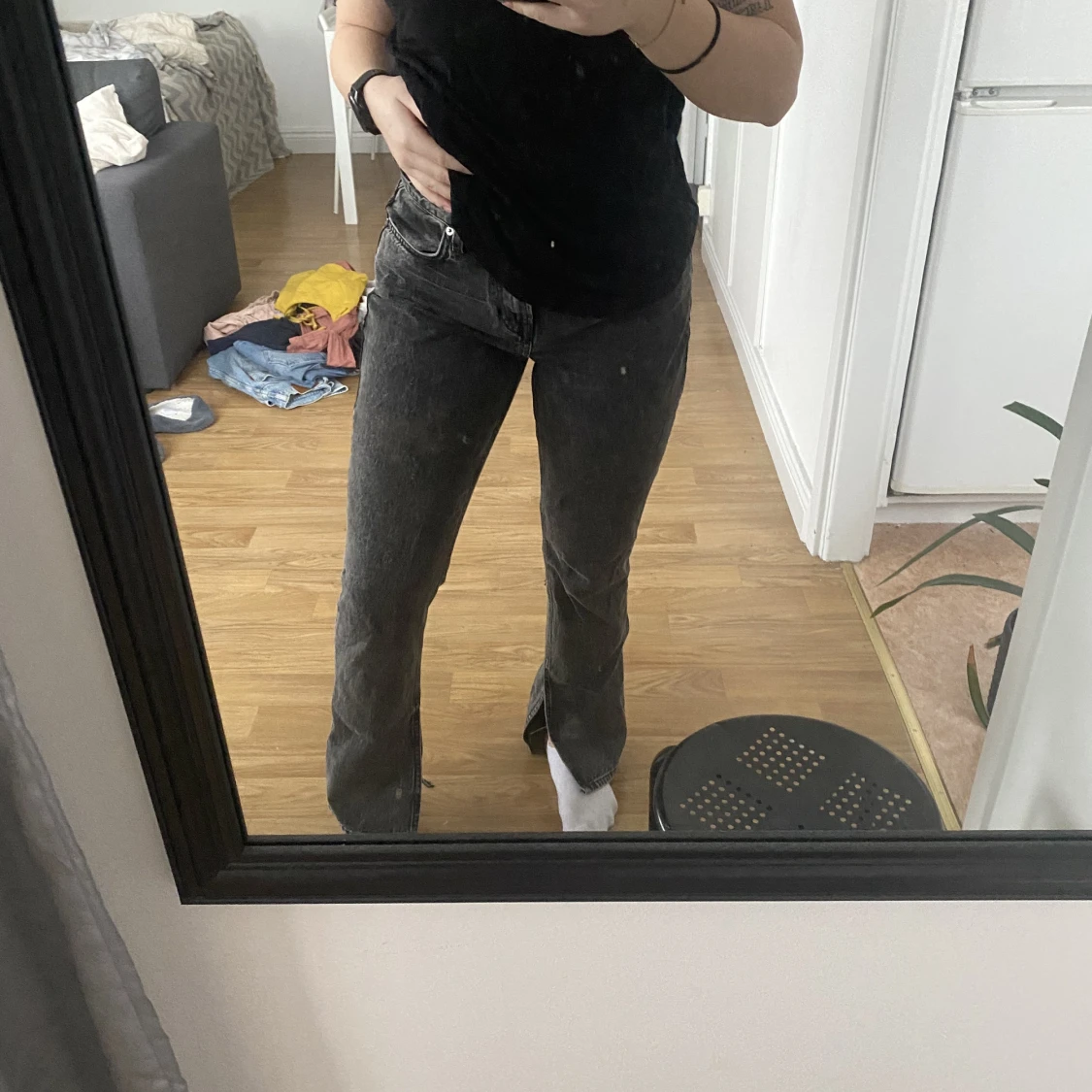 Jeans med slits
