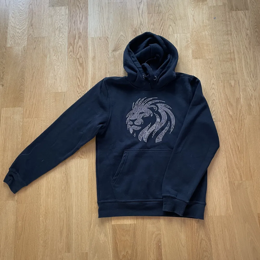 En limited edition rhinestones hoodie, tillverkad av oss på Shine Bright Clothing UF!  Tål att tvättas och är i storlek S unisex. Helt ny!. Hoodies.