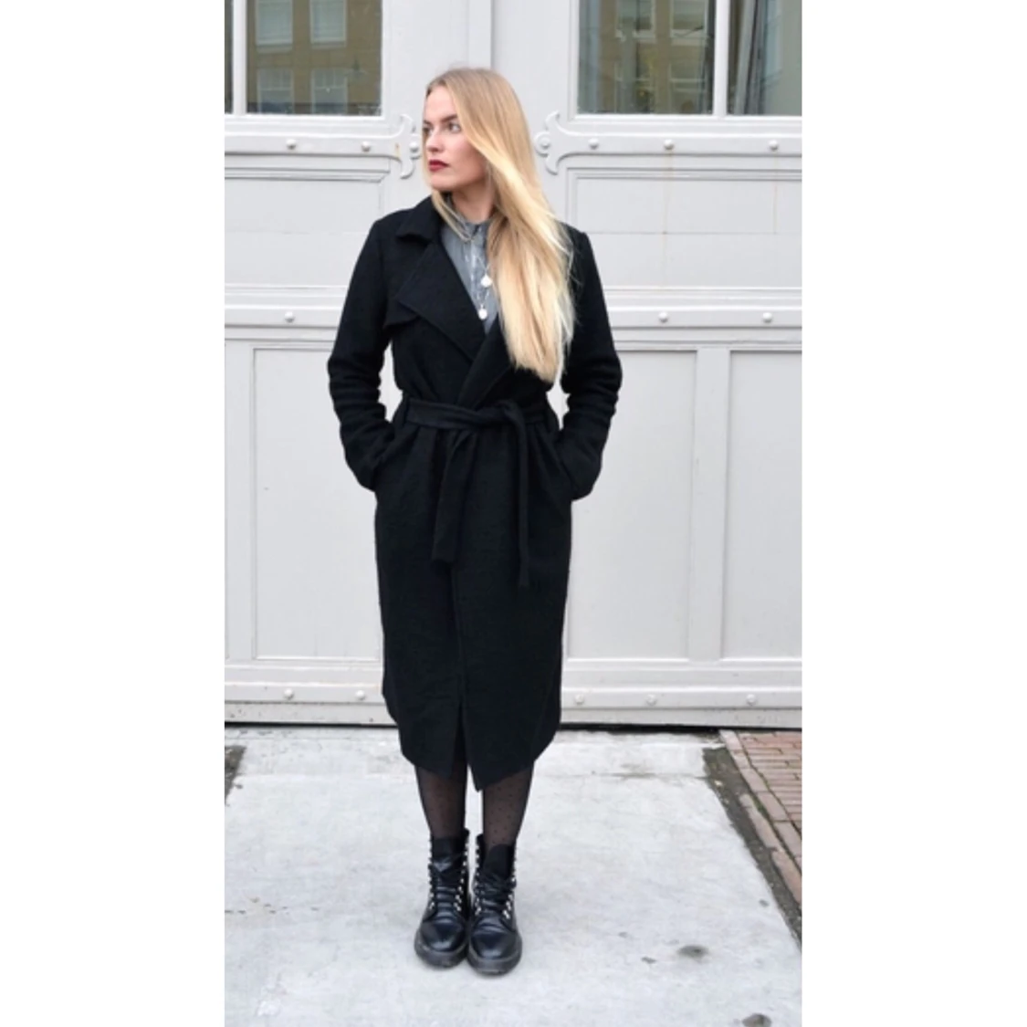 Svart Trenchcoat Costes Copenhagen M