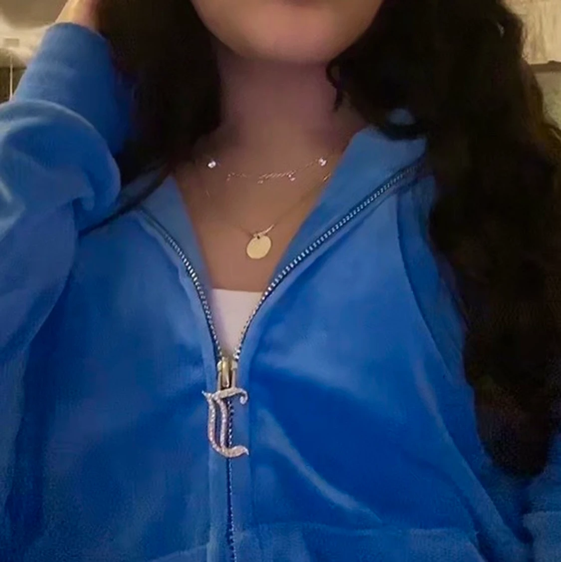 Blå juicy couture tröja storlek L