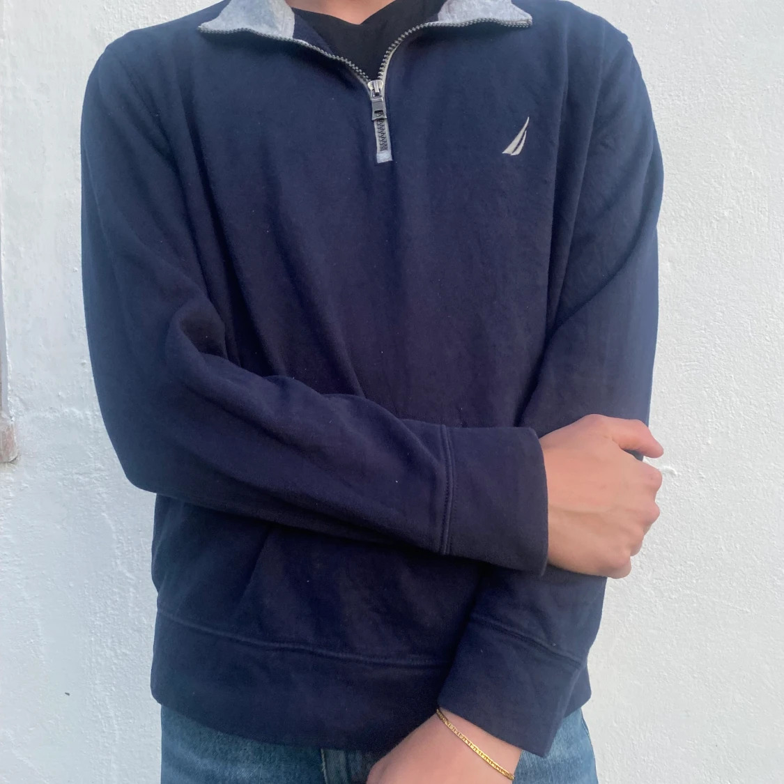 Fin vintage tröja med krage  - 91