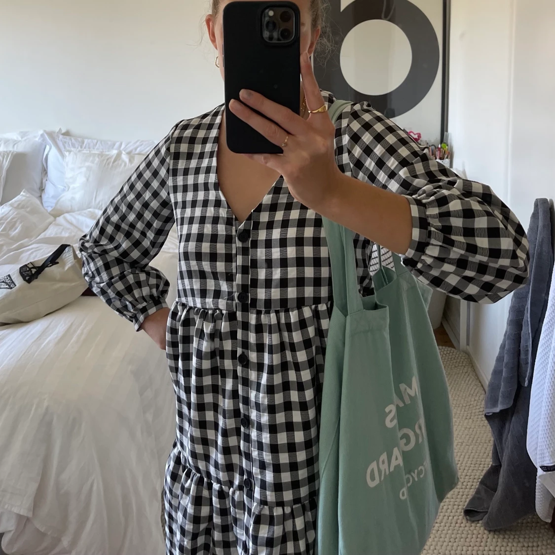 Rutig klänning från h&m - 90