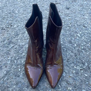 Vagabond boots - Vagabond lackboots dam Brun/vinröd