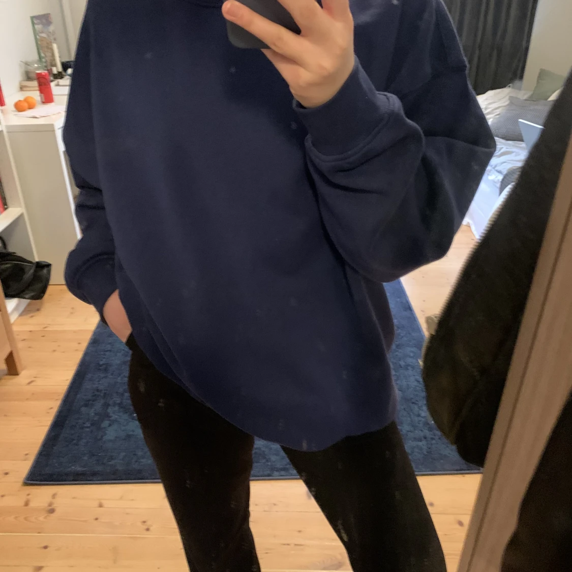 Oversized sweatshirt blå - 91
