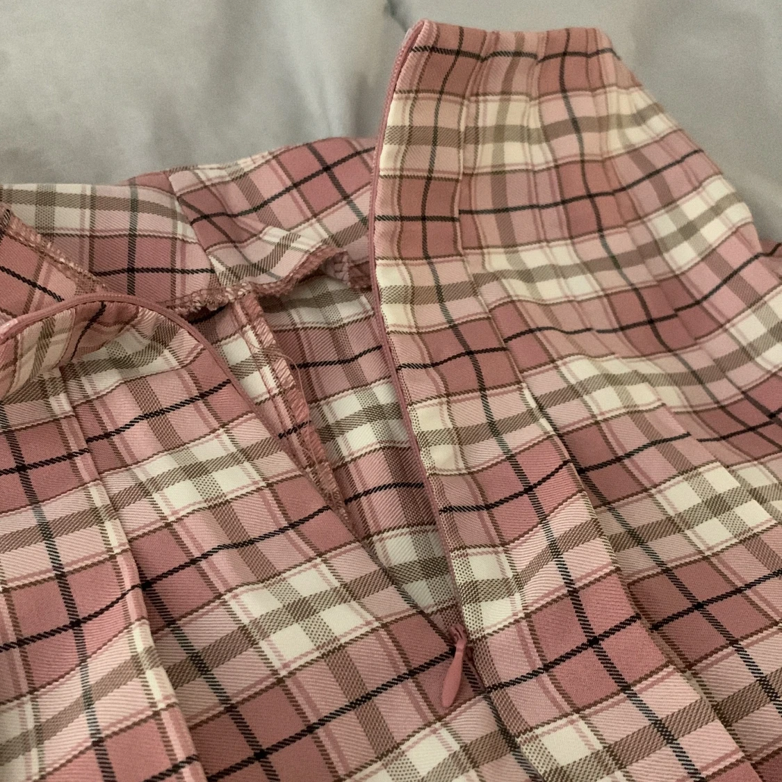 Rosa Rutig Kjol - 90