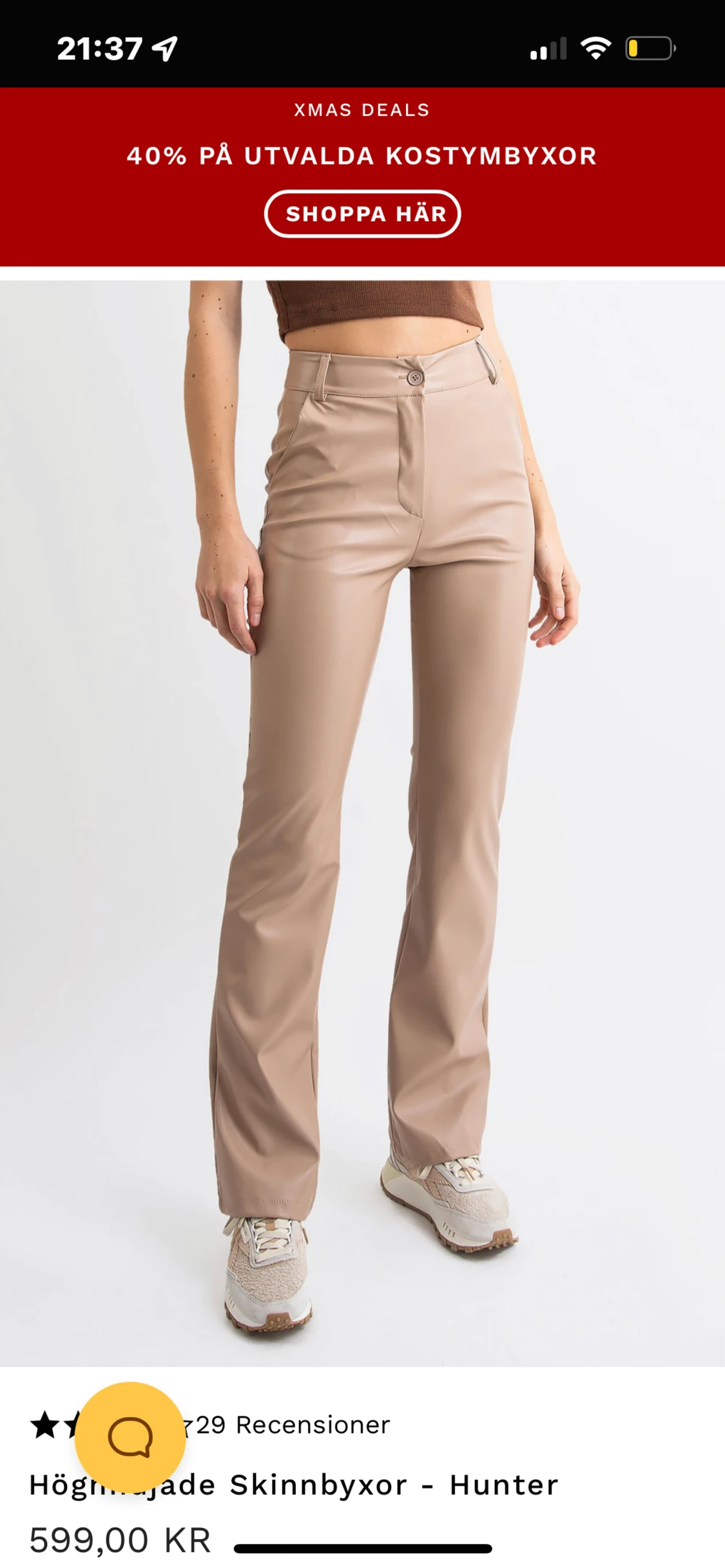 Beige skinnbyxor 