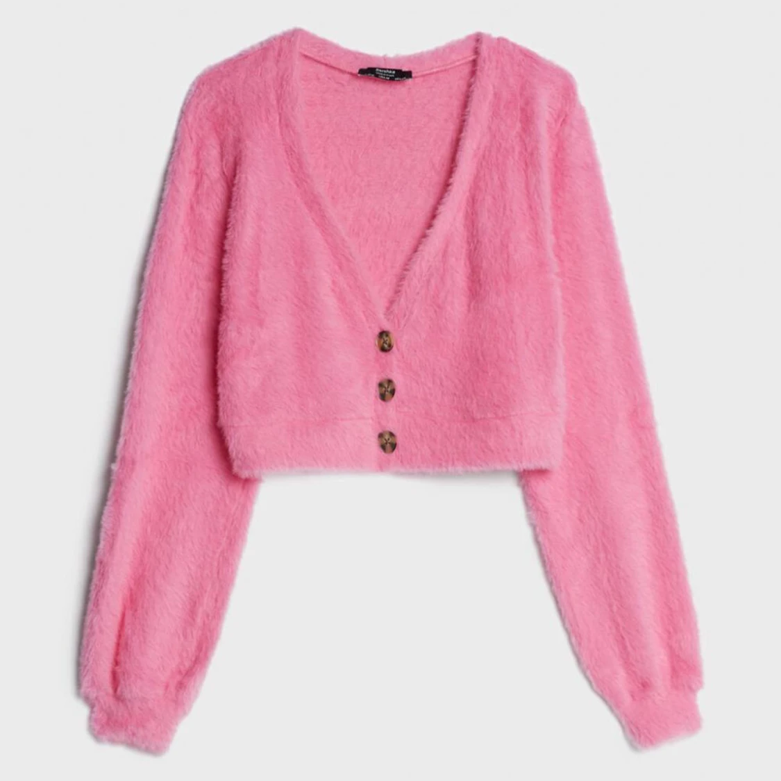 Rosa fluffig cardigan - 91