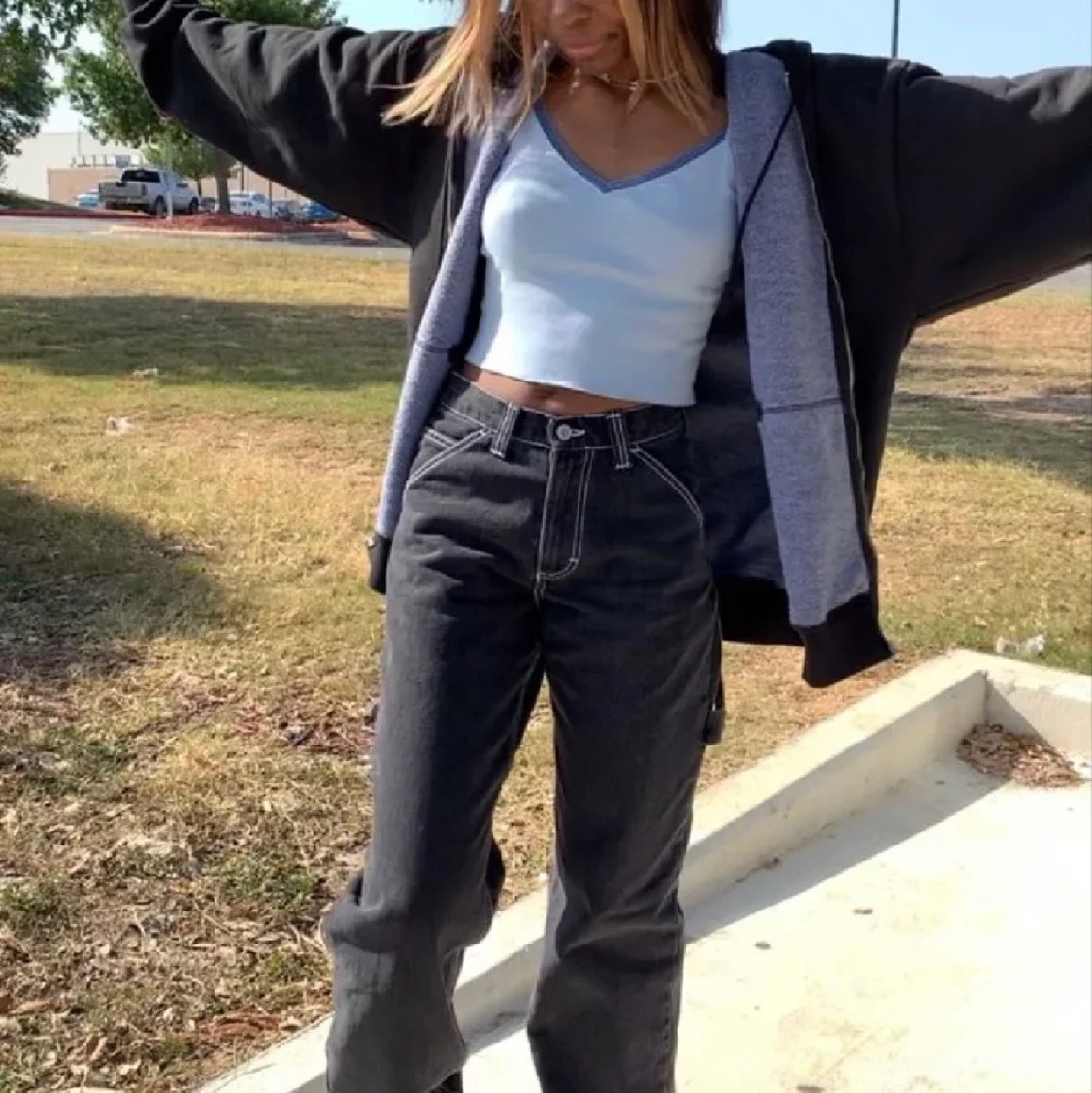 Hoodie/munkjacka från brandy Melville  - 90