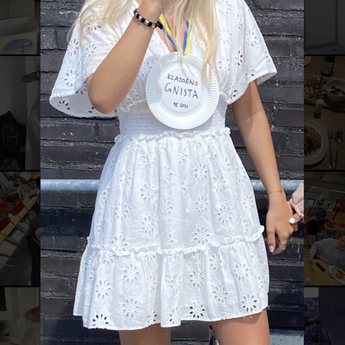 Vit klänning  - 90