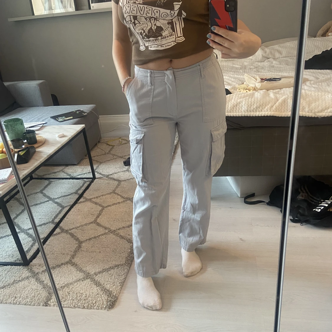 Midwaisted cargobyxor