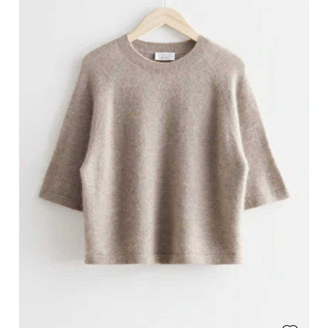 Boxy alpaca knit T-shirt