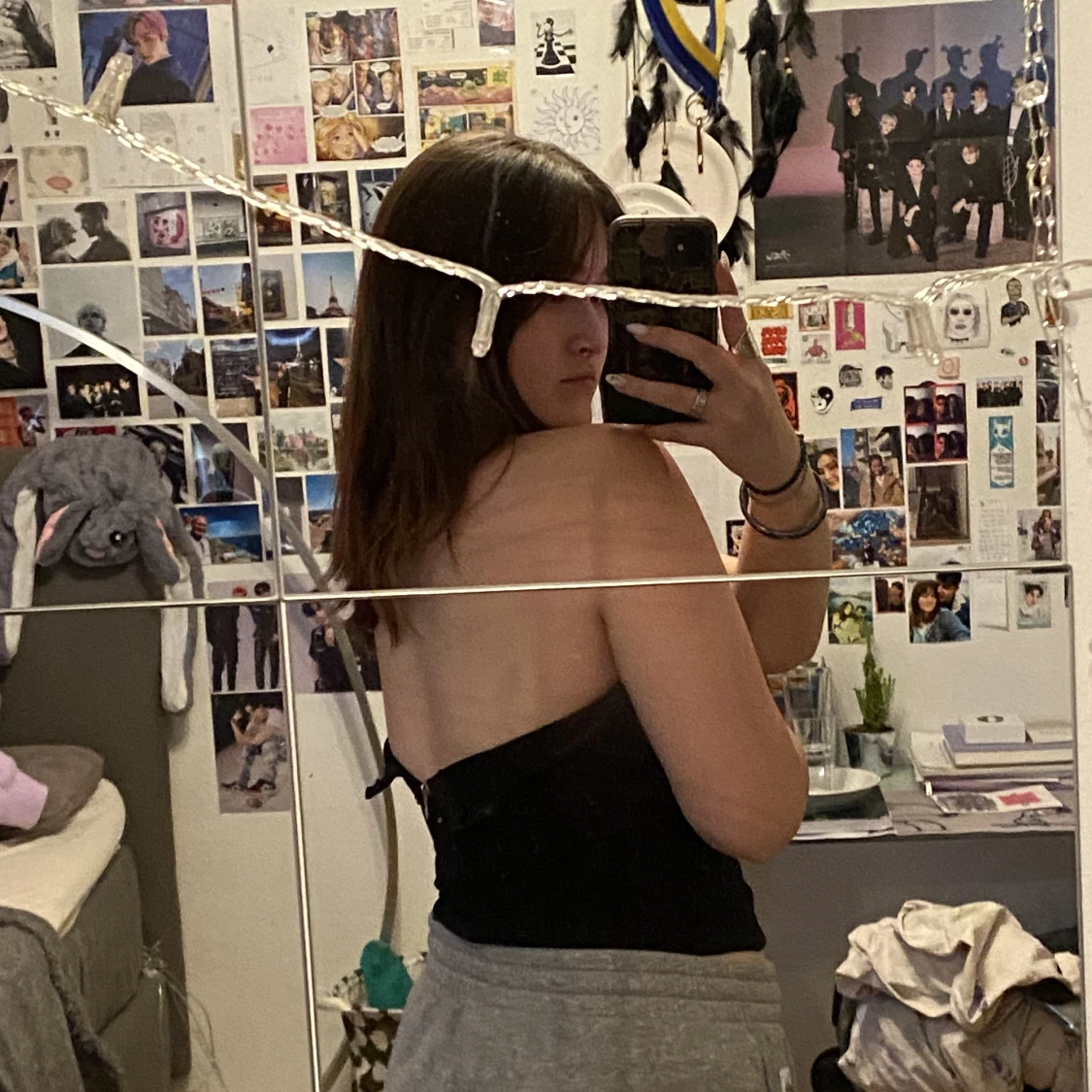 Black slick top - 90