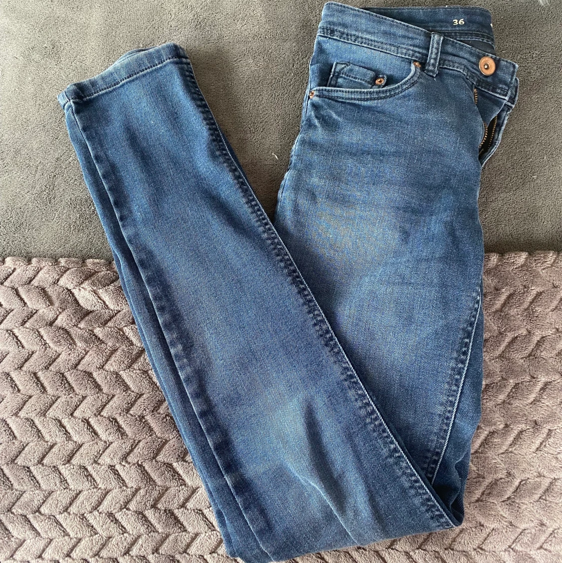 Blåa skinny jeans - 91