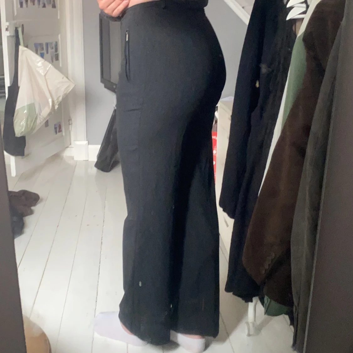 Mörkgråa kostymbyxor - 91