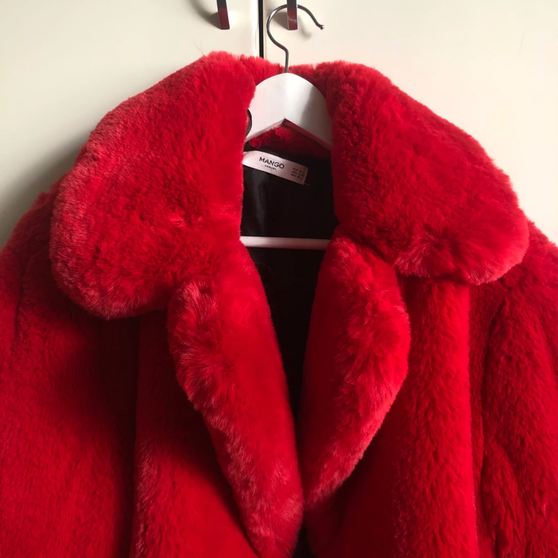 Klarröd fuskpäls - 90