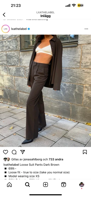 Lxa set - Säljer mitt mörkbruna lxa set, endast använt en gång!  Xs båda delarna Nypris 1298:-