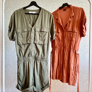 Två jumpsuits 36 - Två fina jumpsuits i 36, dovt grön och rostbrun. Bra skick