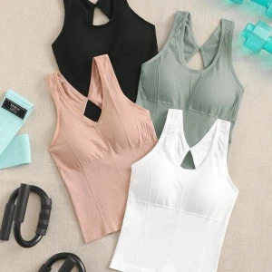 4 pack - Vadderade 4 pack sporttoppar