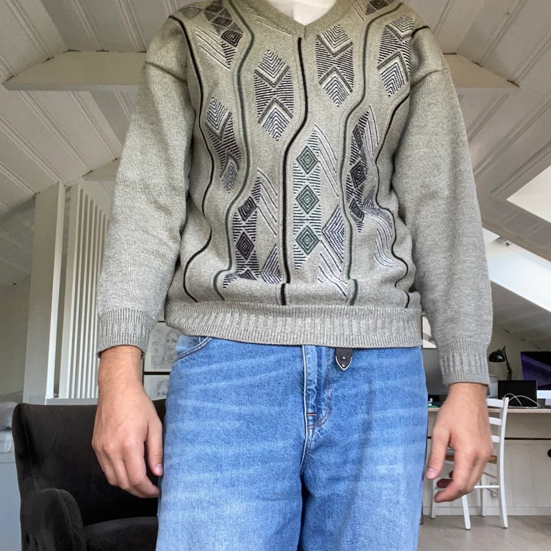 Grå sweatshirt - 91