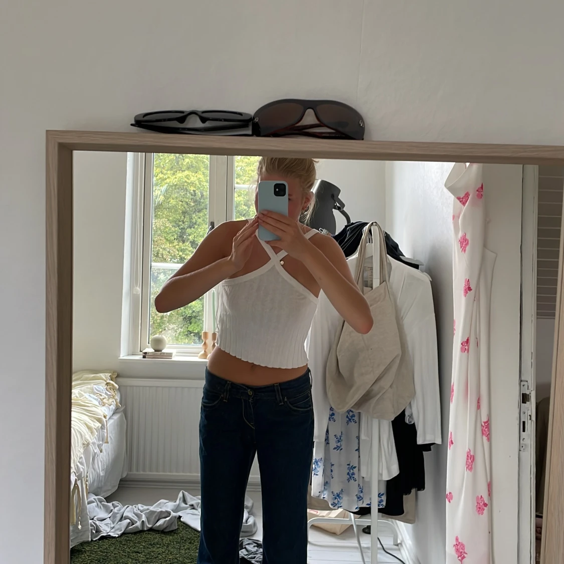 Vitt korsat linne  - 91