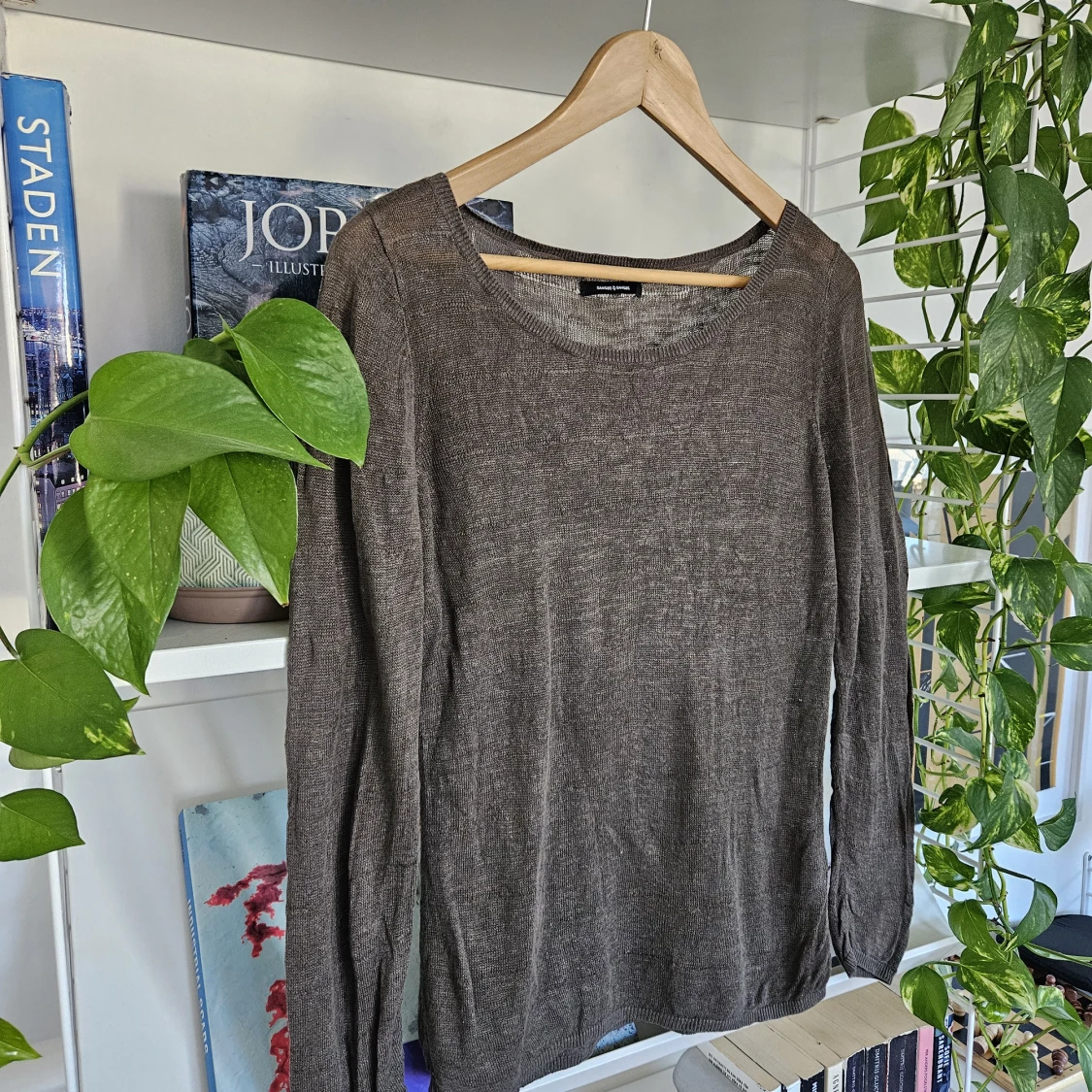 Mörkgrön långärmad tröja - 91